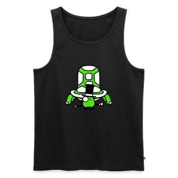Mr. Turtle Sir Mr. Gentleman Empire Top Hat - Men's Premium Organic Tank Top - black - Front - AI Model Male 178 light (178cm)
