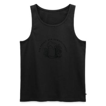 Ein Prosit der Gemütlichkeit - Männer Premium Bio Tank Top - Schwarz - Vorne - AI Model Male 178 light (178cm)