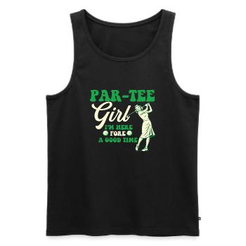 Par-Tee Mädchen Lustig Golfen Party Humor Geschenk - Männer Premium Bio Tank Top - Schwarz - Vorne - Michal (187cm)