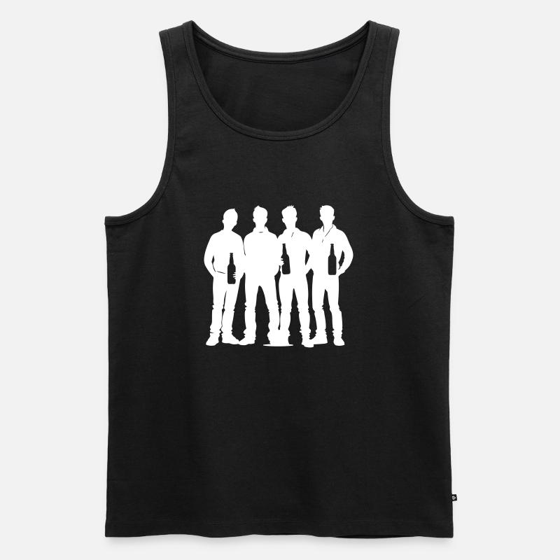 Party Gruppe Mannschaft - Männer Premium Bio Tank Top - Schwarz