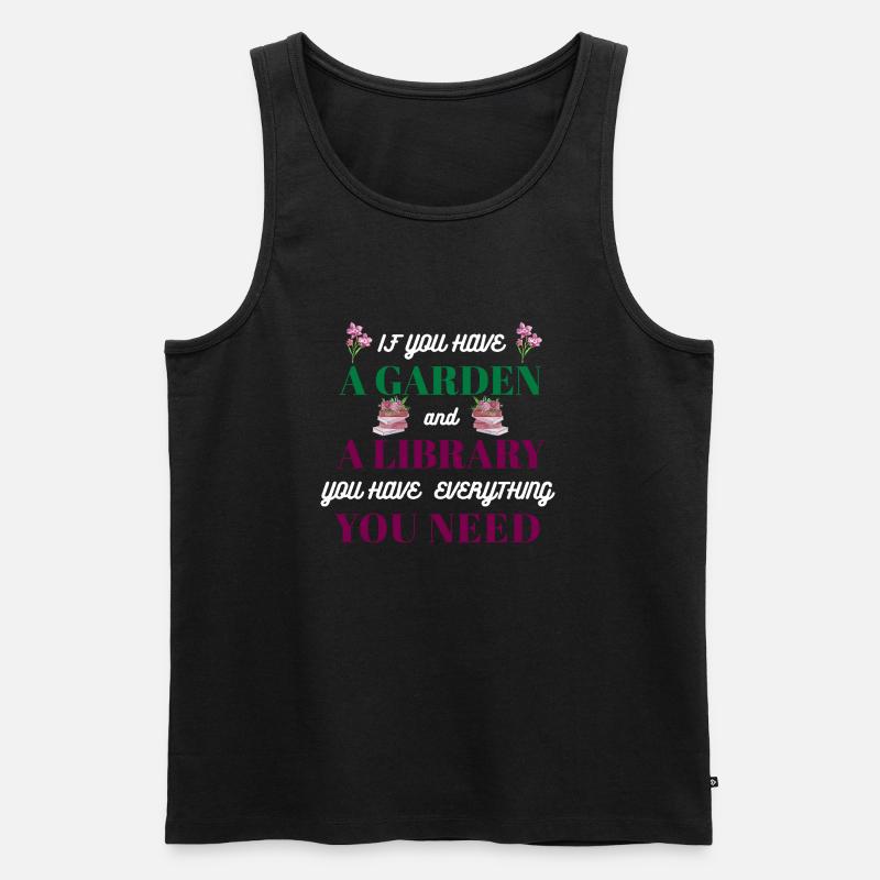 Garten-Spruch - Männer Premium Bio Tank Top - Schwarz