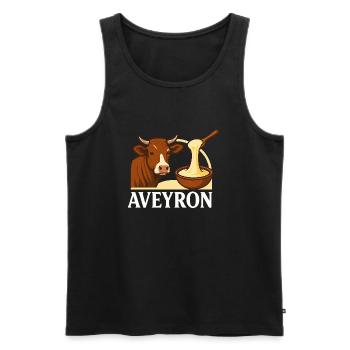 Aveyron 12 Occitanie - Men's Premium Organic Tank Top - black - Front - AI Model Male 178 light (178cm)
