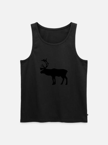 Reindeer - Men's Premium Organic Tank Top - black