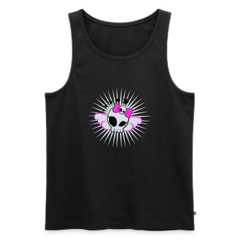 Skull Girl - Men's Premium Organic Tank Top - black - Front - AI Model Male 178 light (178cm)
