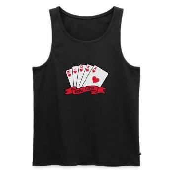 Royal Flush - Männer Premium Bio Tank Top - Schwarz - Vorne - AI Model Male 178 light (178cm)