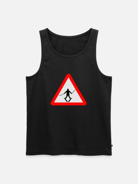 Ski - Herre Premium økologisk tanktop - sort
