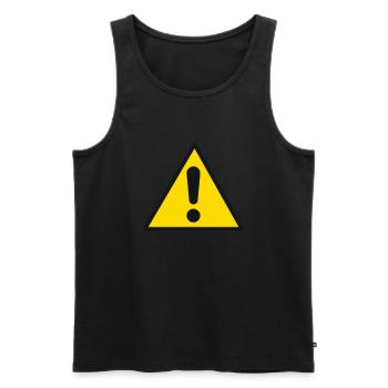 achtung - Männer Premium Bio Tank Top - Schwarz - Vorne - Michal (187cm)