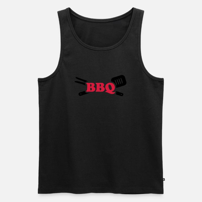 BBQ - Männer Premium Bio Tank Top - Schwarz