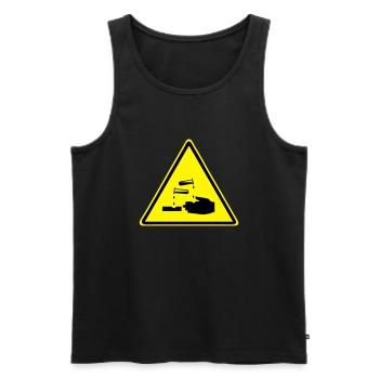 Vorsicht Ätzend! - Männer Premium Bio Tank Top - Schwarz - Vorne - Michal (187cm)