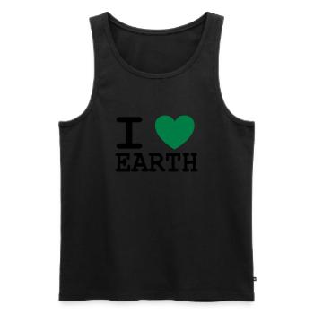 I *heart* earth! - Men's Premium Organic Tank Top - black - Front - AI Model Male 178 light (178cm)