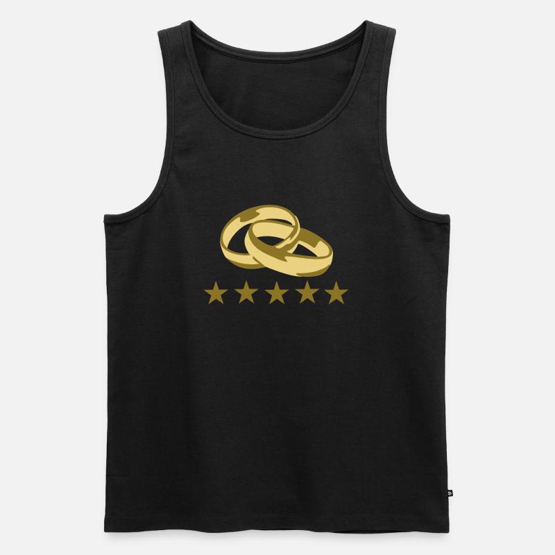 Eheringe - Männer Premium Bio Tank Top - Schwarz