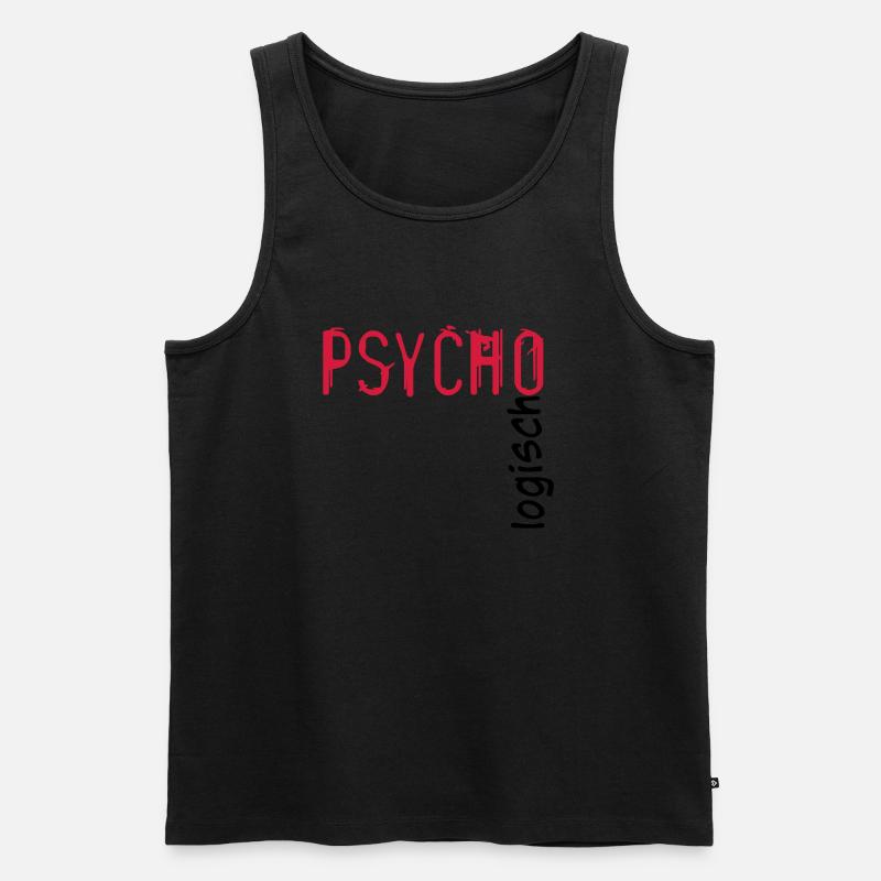 Psycho Logisch - Männer Premium Bio Tank Top - Schwarz