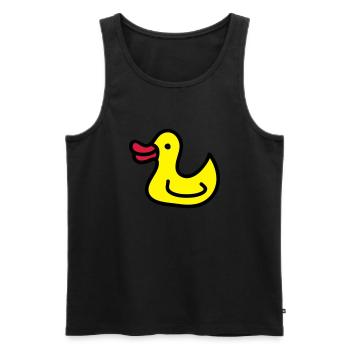 Entchen - Ente 3 - Männer Premium Bio Tank Top - Schwarz - Vorne - Michal (187cm)