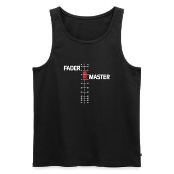 FADER MASTER - Männer Premium Bio Tank Top - Schwarz - Vorne - Michal (187cm)