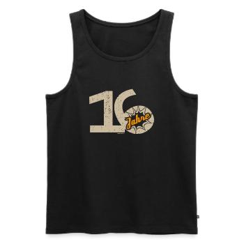 16 Geburtstag - Männer Premium Bio Tank Top - Schwarz - Vorne - Michal (187cm)