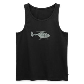 Hubschrauber 2 - Männer Premium Bio Tank Top - Schwarz - Vorne - AI Model Male 178 light (178cm)