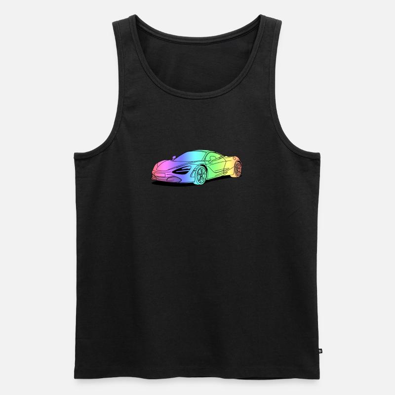 720s Coupe colourful - Männer Premium Bio Tank Top - Schwarz
