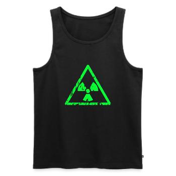 radioactive toxic green - Männer Premium Bio Tank Top - Schwarz - Vorne - AI Model Male 178 light (178cm)