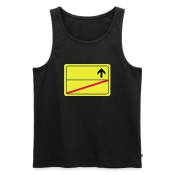 leeres Ortsschild - Männer Premium Bio Tank Top - Schwarz - Vorne - AI Model Male 178 light (178cm)