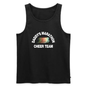 dad's marathon cheer team - Men's Premium Organic Tank Top - black - Front - AI Model Male 178 light (178cm)
