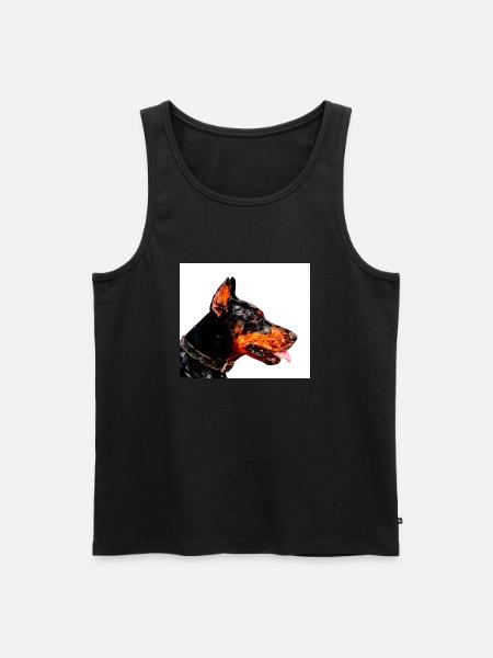 Dobermann - Männer Premium Bio Tank Top - Schwarz