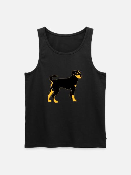 pinscher dog - Men's Premium Organic Tank Top - black