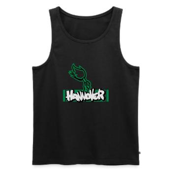 Hannover - Pyro - Männer Premium Bio Tank Top - Schwarz - Vorne - AI Model Male 178 light (178cm)