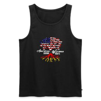 American German - Männer Premium Bio Tank Top - Schwarz - Vorne - AI Model Male 178 light (178cm)