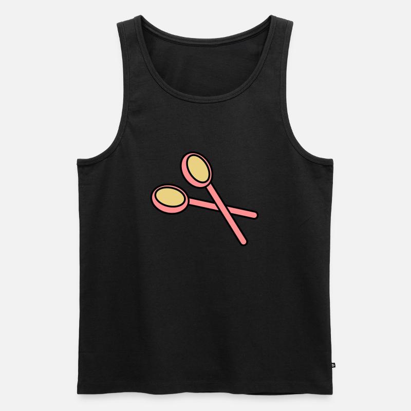 holzloeffel2 - Männer Premium Bio Tank Top - Schwarz