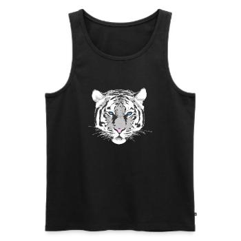 White Tiger - Débardeur bio Premium Homme - noir - Devant - AI Model Male 178 light (178cm)