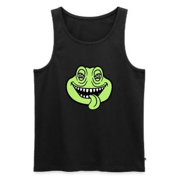 face head monster boese snake dangerous la - Men's Premium Organic Tank Top - black - Front - AI Model Male 178 light (178cm)