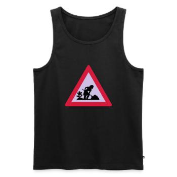 baustelle - Männer Premium Bio Tank Top - Schwarz - Vorne - AI Model Male 178 light (178cm)