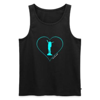 Reise - Männer Premium Bio Tank Top - Schwarz - Vorne - Michal (187cm)