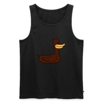 Funny Duck - Débardeur bio Premium Homme - noir - Devant - Michal (187cm)