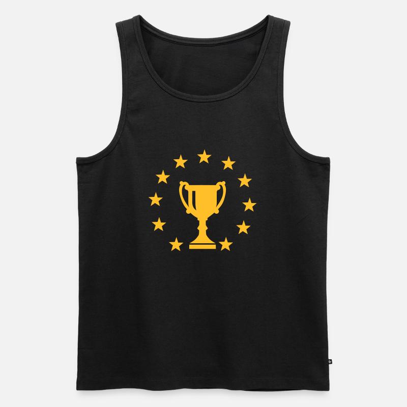 Pokal - Männer Premium Bio Tank Top - Schwarz