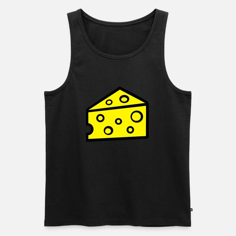 Käse - Männer Premium Bio Tank Top - Schwarz