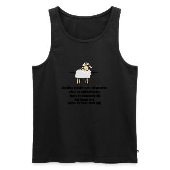 schaefchen - Männer Premium Bio Tank Top - Schwarz - Vorne - AI Model Male 178 light (178cm)