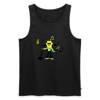 sonnenblume - Männer Premium Bio Tank Top - Schwarz - Vorne - Michal (187cm)