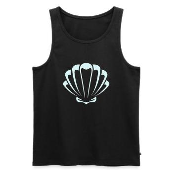 muschel - Männer Premium Bio Tank Top - Schwarz - Vorne - Michal (187cm)