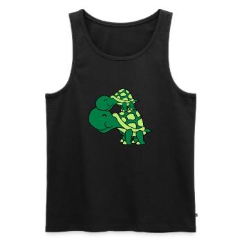 cuddle baby child little boy mom dad family small - Men's Premium Organic Tank Top - black - Front - Michal (187cm)
