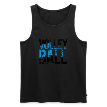 graffiti drops spray stamp pattern cool volleyball - Men's Premium Organic Tank Top - black - Front - AI Model Male 178 light (178cm)