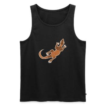 Monitor lizard - Men's Premium Organic Tank Top - black - Front - AI Model Male 178 light (178cm)