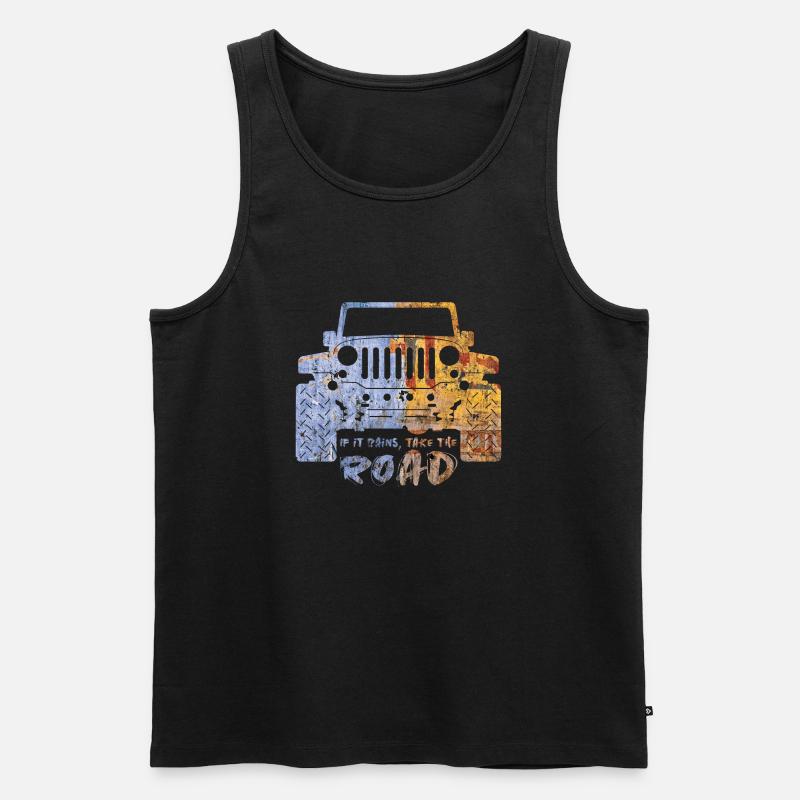 Jeep - Männer Premium Bio Tank Top - Schwarz