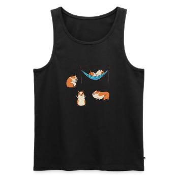 Guinea pig - Men's Premium Organic Tank Top - black - Front - Michal (187cm)