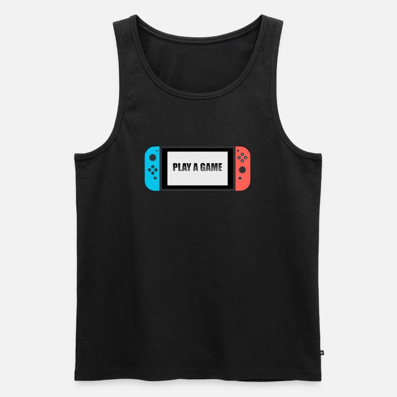 Switch Game - Männer Premium Bio Tank Top - Schwarz
