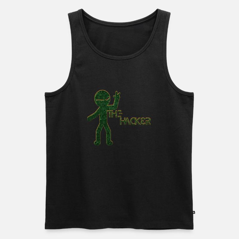 Hacker-Symbole - Männer Premium Bio Tank Top - Schwarz