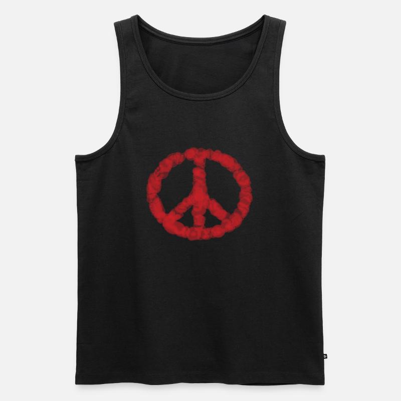Peace - Männer Premium Bio Tank Top - Schwarz