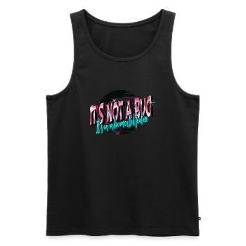 internet joke programming grandmother statement - Men's Premium Organic Tank Top - black - Front - Michal (187cm)