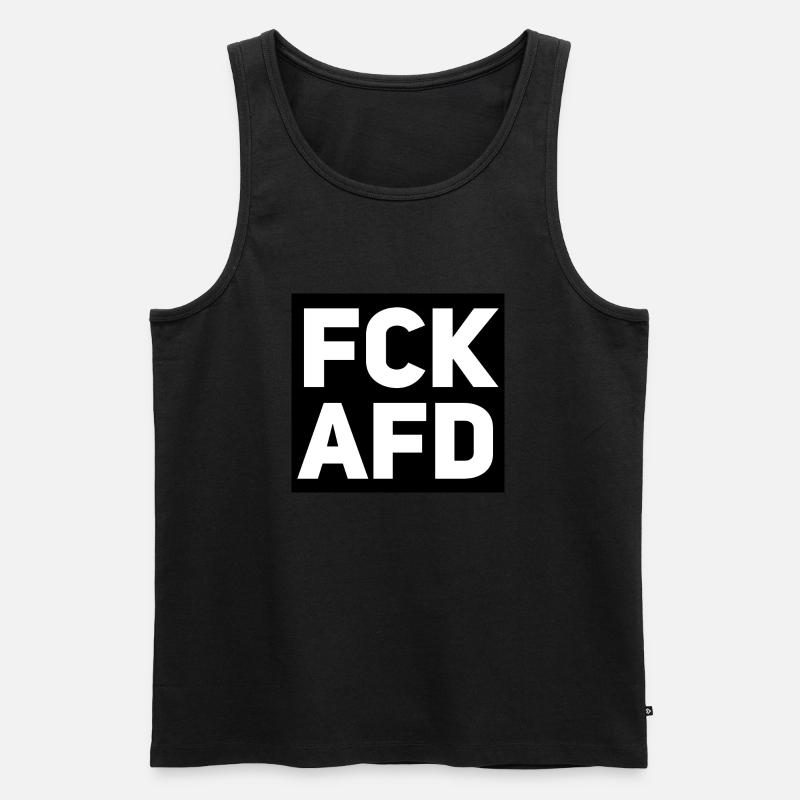 FCK AFD - Männer Premium Bio Tank Top - Schwarz