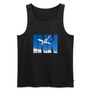 Innsbruck Airport - Men's Premium Organic Tank Top - black - Front - Michal (187cm)